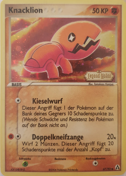 Trapinch German - 67/92 - Common Reverse Holo