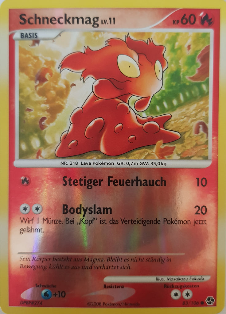 Slugma German - 83/106 - Common Reverse Holo