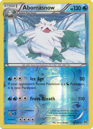 Abomasnow - 40/162 - Rare Reverse Holo