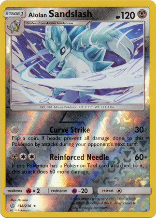 Alolan Sandslash - 138/236 - Rare Reverse Holo