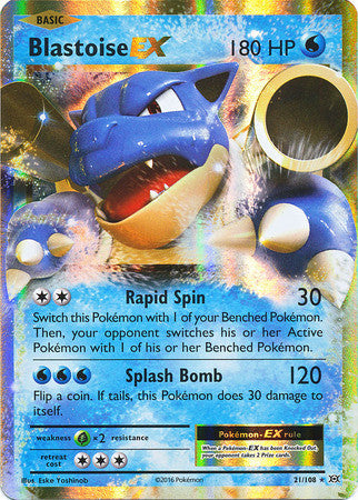 Blastoise Ex - 21/108 - Ultra Rare