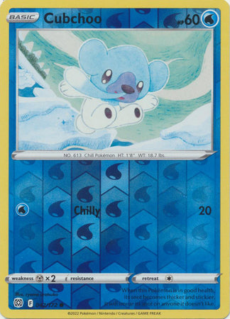 Cubchoo - 42/172 - Common Reverse Holo