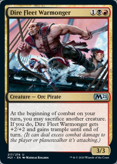 Dire Fleet Warmonger - 217/274 - Uncommon Foil