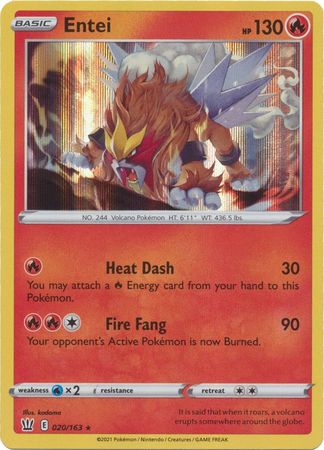 Entei - 20/163 - Holo Rare