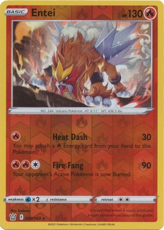 Entei - 20/163 - Holo Rare Reverse Holo