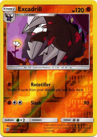 Excadrill - 119/236 - Rare Reverse Holo