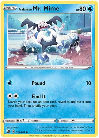 Galarian Mr Mime - 34/163 - Common