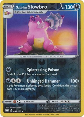 Galarian Slowbro - 92/163 - Rare Reverse Holo