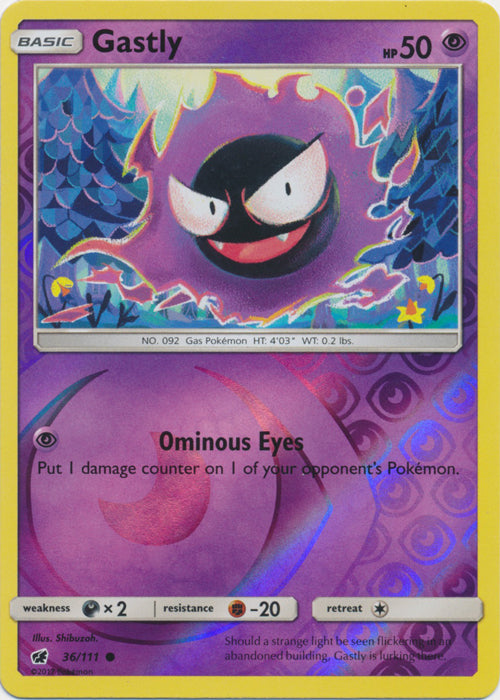 Gastly - 36/111 - Common Reverse Holo