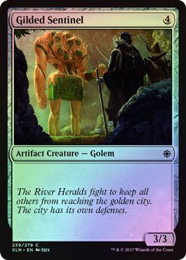 Gilded Sentinel - 239/279 - Common FOIL