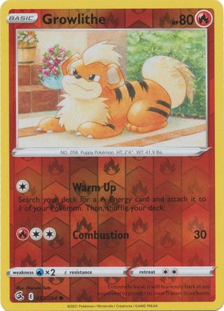 Growlithe - 32/264 - Common Reverse Holo