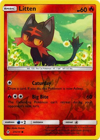 Litten - 27/214 - Common Reverse Holo