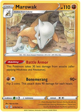 Marowak - 70/163 - Rare