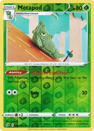 Metapod - 2/192 - Uncommon Reverse Holo