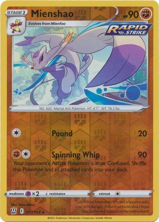 Mienshao - 77/163 - Rare Reverse Holo