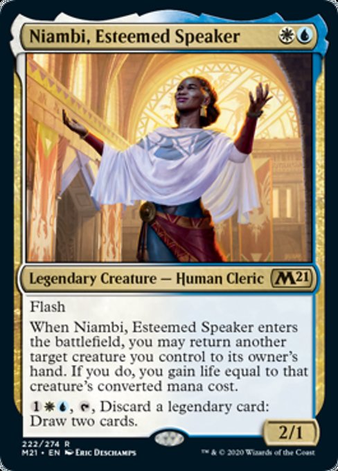 Niambi, Esteemed Speaker - 222/274 - Rare Foil