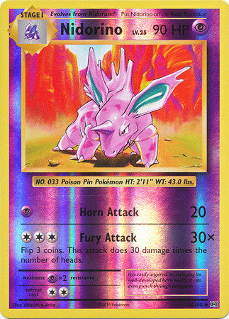 Nidorino - 44/108 - Uncommon Reverse Holo