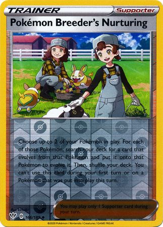 Pokemon Breeder's Nurturing - 166/189 - Uncommon Reverse Holo