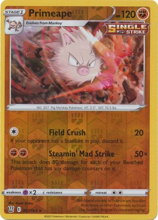 Primeape - 67/163 - Rare Reverse Holo