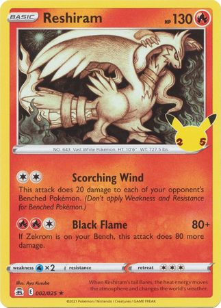 Reshiram - 2/25 - Holo Rare