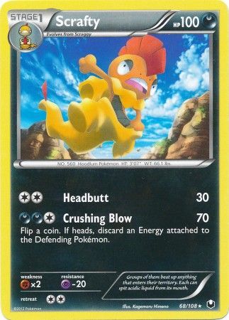 Scrafty - 68/108 - Rare