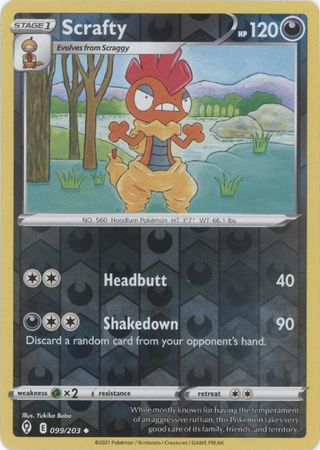 Scrafty - 99/203 - Uncommon Reverse Holo