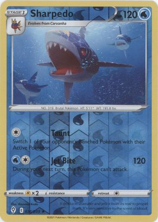 Sharpedo - 36/203 - Rare Reverse Holo