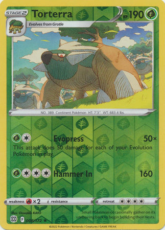 Torterra - 8/172 - Holo Rare Reverse Holo