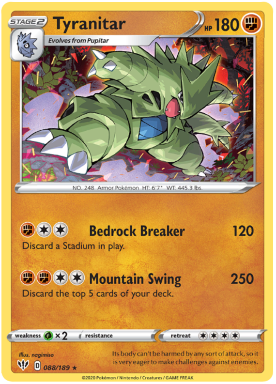 Tyranitar - 88/189 - Holo Rare