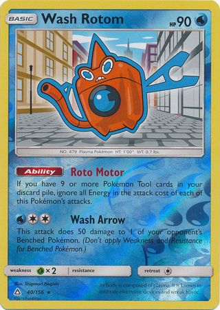 Wash Rotom - 40/156 - Rare Reverse Holo